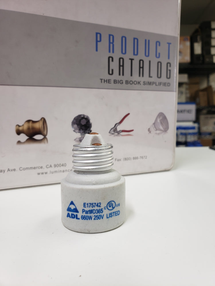 ADL D365 Medium to Medium 1-Piece Adapter Socket, Porcelain