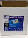 MW LED LIGHTING 10.5W 120V 800L 4" Round LED Smart RGB + 5CCT Recessed Retrofit w/White Baffle Trim