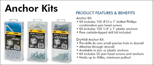 KING INNOVATION 25150 Zinc Drywall Anchor Kit
