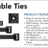 KING INNOVATION 76118 17" Black Cable Ties, Bag of 50