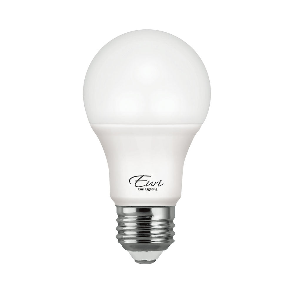 EURI LIGHTING 9W 120V A19 5K 800L General Purpose LED Frosted Lamp, 4-Pack