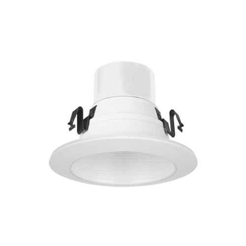 ELITE LIGHTING REL437 4" Round LED 700L ECONOMY Recessed Retrofit w/White Baffle Trim