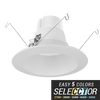 ELITE LIGHTING REL637 950L 5"/6" Round LED ECONOMY Recessed Retrofit w/White Baffle Trim & Field Selectable CCT