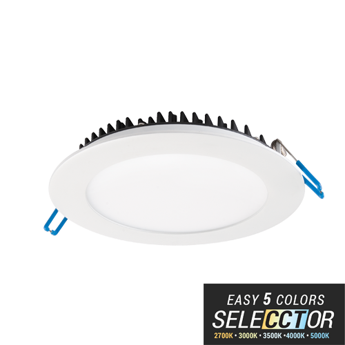 ELITE LIGHTING RL675 1100L 6" Round Slim LED Downlight w/Field Selectable CCT