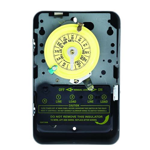 INTERMATIC T103 120VAC DPST 24-HR Mechanical Time Switch, Indoor Type