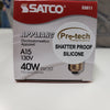 PRO-TECH 40W 130V A15 Safety-Coated Frosted Incandescent Lamp