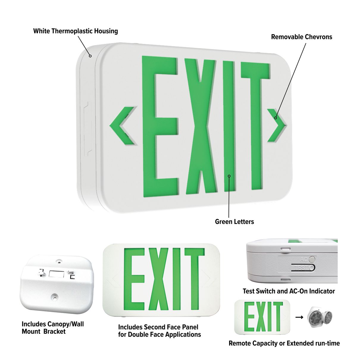 Battery Backup Emergency Exit Lights | Shelly Lighting