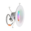EURI LIGHTING 13W 120V 6" Round Recessed 5CCT & RGB LED Smart Wi-Fi Retrofit w/White Trim