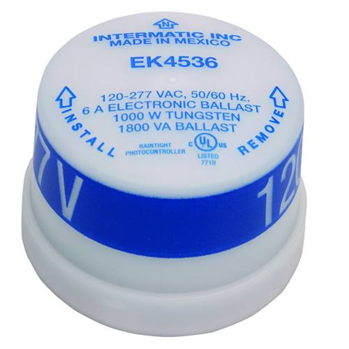 INTERMATIC EK4536 Locking Type Electronic Photo Control, 120-277V