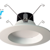 PORTOR LIGHTING DLR-6I/12W 5"/6" Round LED 1040L Recessed Retrofit w/White Baffle Trim & 3-Color CCT