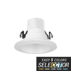 ELITE LIGHTING REL437 4" Round LED 700L ECONOMY Recessed Retrofit w/White Baffle Trim & Field Selectable CCT